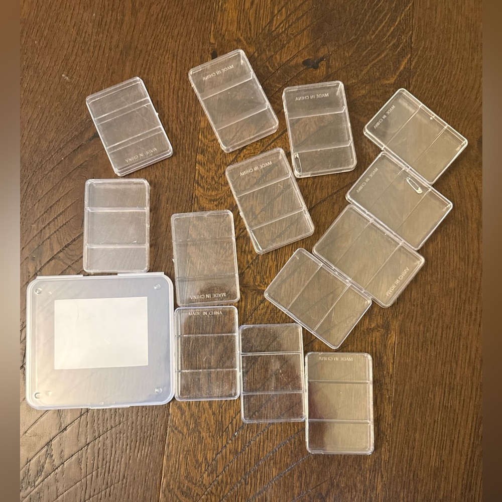Clear Plastic Safety Pin Divided Container Holders